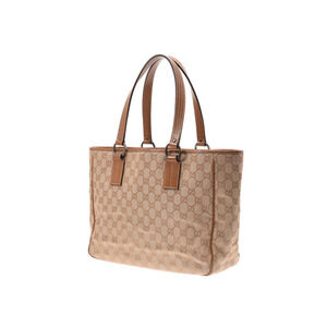 Gucci Beige Tan Tote Brown GG Bag Leather Canvas